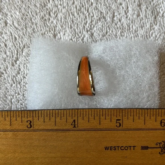 Orange & Silver Earrings - Picture 10 of 10